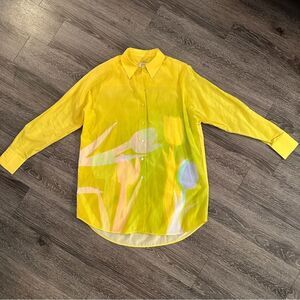 COS Oversized Printed Silk-Blend Shirt New